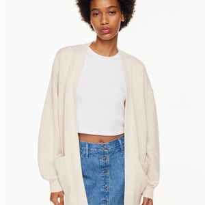 Wilfred Cream Open-Front Cardigan